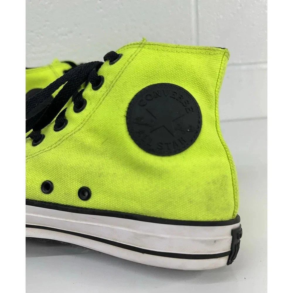 Converse‎ High-Top Sneakers Neon Green and Black Men's Size 7 - Picture 7 of 9
